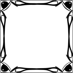 Black ornamental border frame vector