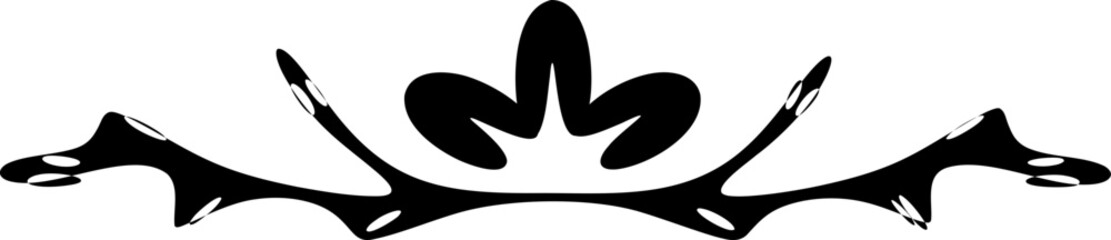 Black floral border vector illustration