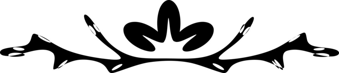 Black floral border vector illustration