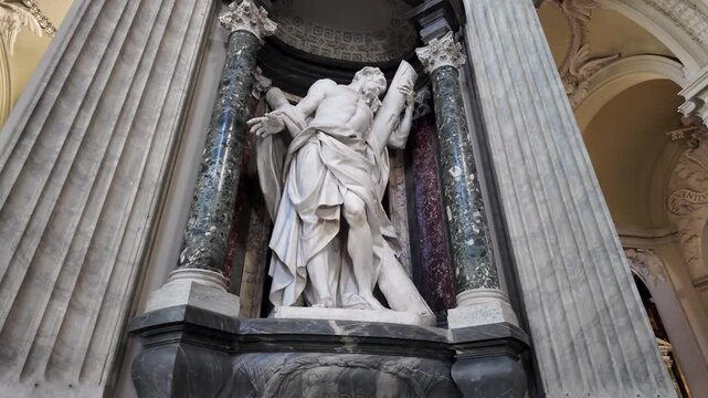 Statue Of Saint Andrew In Basilica Of San Giovanni In Laterano Rome