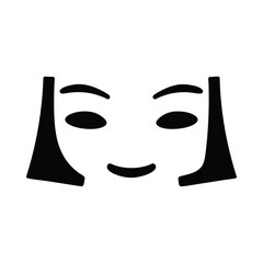 Kawaii Girl Face Character Icon