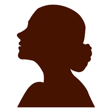Woman profile silhouette flamenco