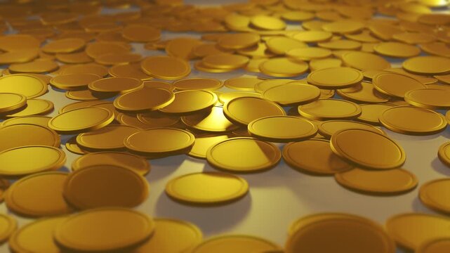 Camera Pans by Golden Coins - Golden Bond Market Concept