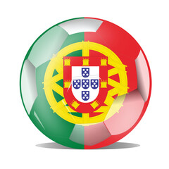 Obraz premium Portugal football flag