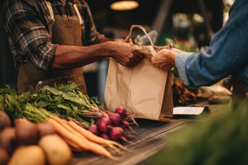 Farmers Market Basket With Fresh Seasonal Produce