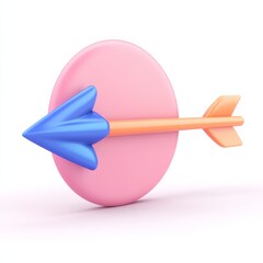 An arrow hitting the target, symbolizing achievement and focus