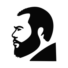 Bearded Man Profile Portrait © edt