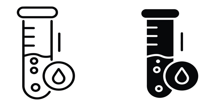 Medical Blood Test Symbol Pack Laboratory Vector Design