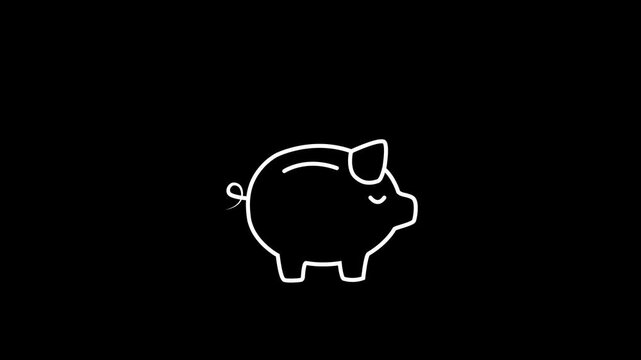 piggy bank business standing on a pile of coins concept. Concept of financial literacy, banking security, pension.