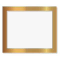 Obraz premium Glossy rectangle golden frame