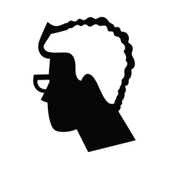 Man With Glasses Profile Portrait © edt