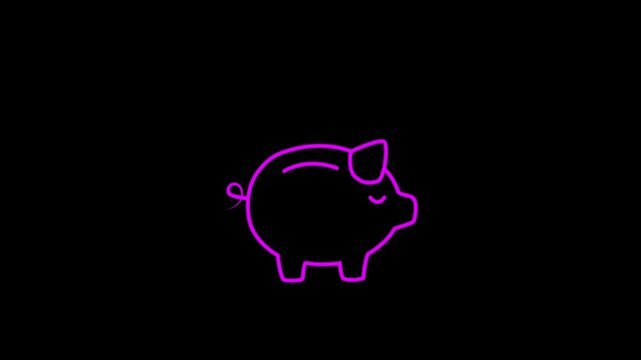 piggy bank business standing on a pile of coins concept. Concept of financial literacy, banking security, pension.
