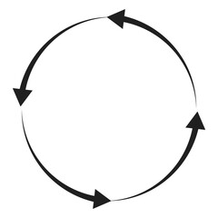 Fototapeta na wymiar Four arrows circle