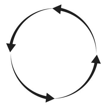 Four arrows circle