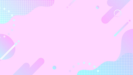 ピンク　ハート　ポップな背景	16:9