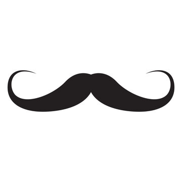 Thin handlebar moustache silhouette