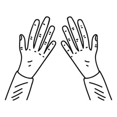 Obraz premium Two hands doodle