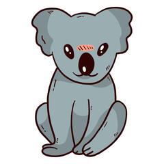 Cute koala leg ear nose flat © Vexels