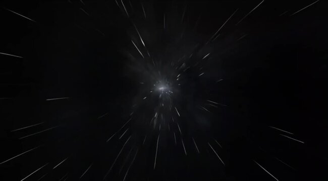 Glowing red and green circular digital light effect on black background Video