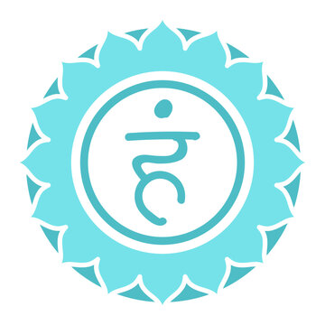 Throat chakra circle symbol