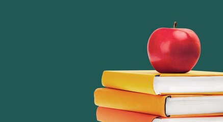 Stack of study reading books, education concept