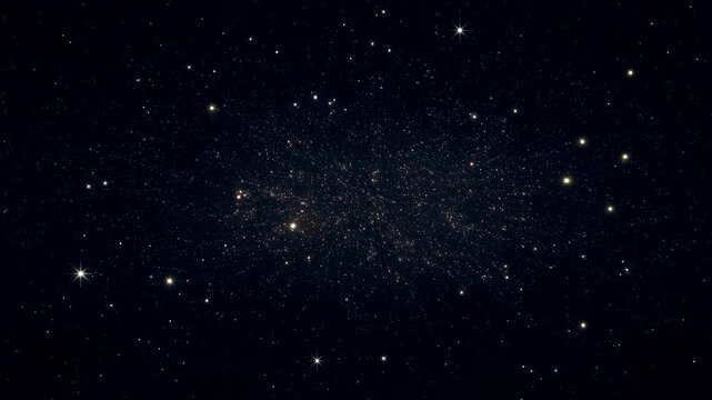 Expansive view of a starry night sky filled with twinkling stars and cosmic dust. Captivating visual for space exploration and astronomy themes