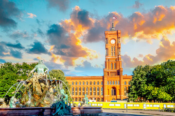 Fototapeta premium Rathaus, Berlin, Germany 