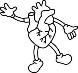 Fototapeta premium Heart character fun