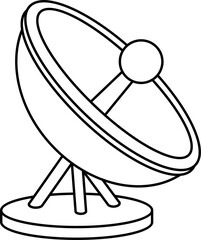 Outline satellite dish