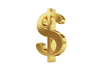 Obraz premium Golden dollar sign symbol currency money