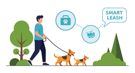 Smart Pet Care and Veterinary Service Illustration © Mona