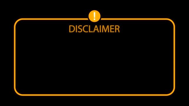 Glowing Disclaimer Text Animation with Opacity Fade Effect on Dark Background