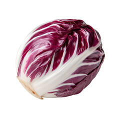 Fototapeta premium PNG of Fresh radicchio showcasing vibrant purple and white leaves