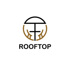 Obraz premium Rooftop restaurant cafe logo design