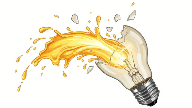 Light Bulb With Idea.