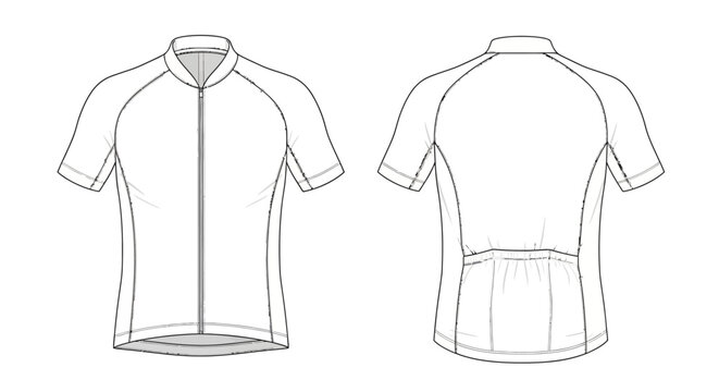 Cycling Jersey Front Back.