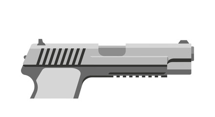 Obraz premium Gray Handgun Side View.