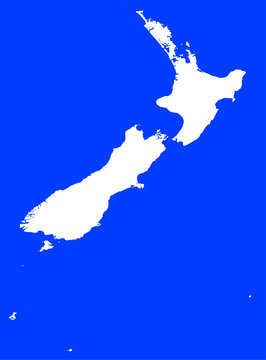 Map of new zealand outline