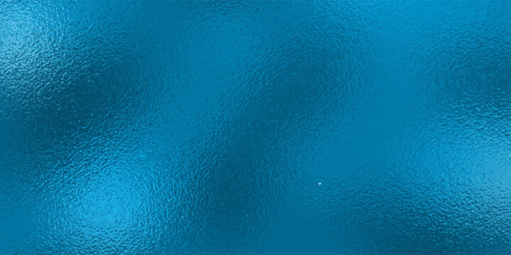 Shiny silver foil texture. Soft blue foil glass texture background. Abstract gradient bright light reflection and shiny rough texture surface. Glass effect background
