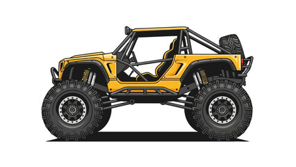 Yellow Off Road Vehicle.