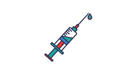 Injection Line art colorful design illustration