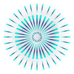 Obraz premium Gradient 3 ring turquoise firework