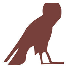 Egyptian symbol ba silhouette