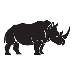 rhino  icon vector illustration on white background © Mun