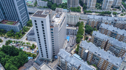 Wuhan Urban Aerial View - Modern Buildings and Residential Complex © TranPhuoc