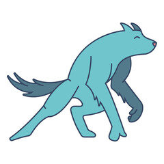 Fototapeta premium Monster wolf like flat