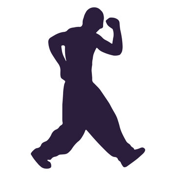 Silhouette dancer dubstep