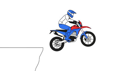Obraz premium Rider on Dirt Bike.