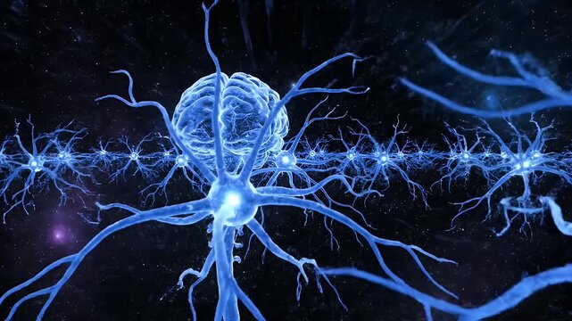 Stunning Visualization of Neurons and Brain Activity in the Human Body.