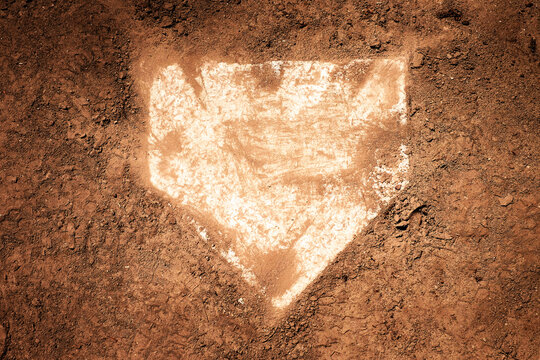 Worn Used Home Plate for Baseball Homeplate Base